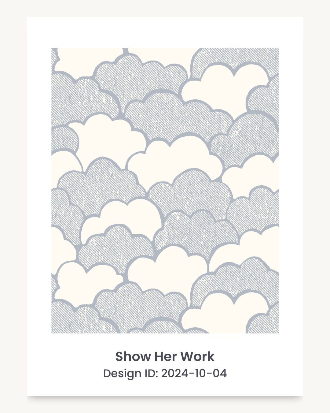 Celestial textured clouds seamless repeating pattern