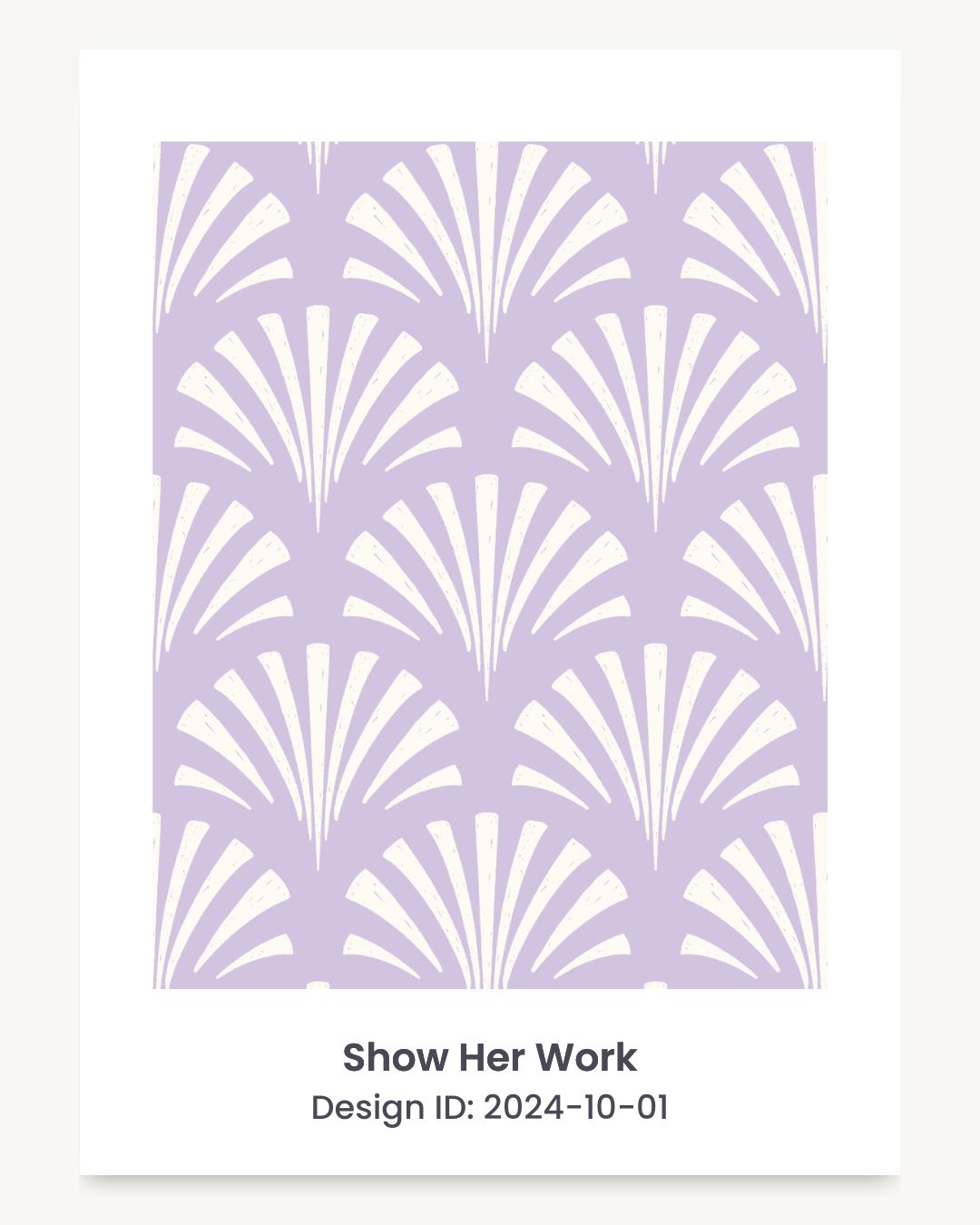Coastal seashell art deco fan seamless repeating pattern