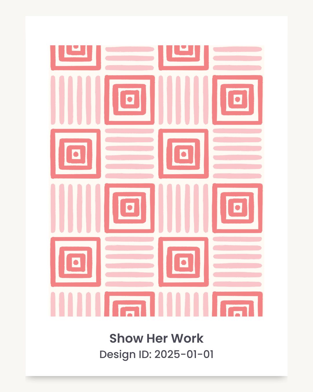 Geometric painted squares seamless repeating pattern