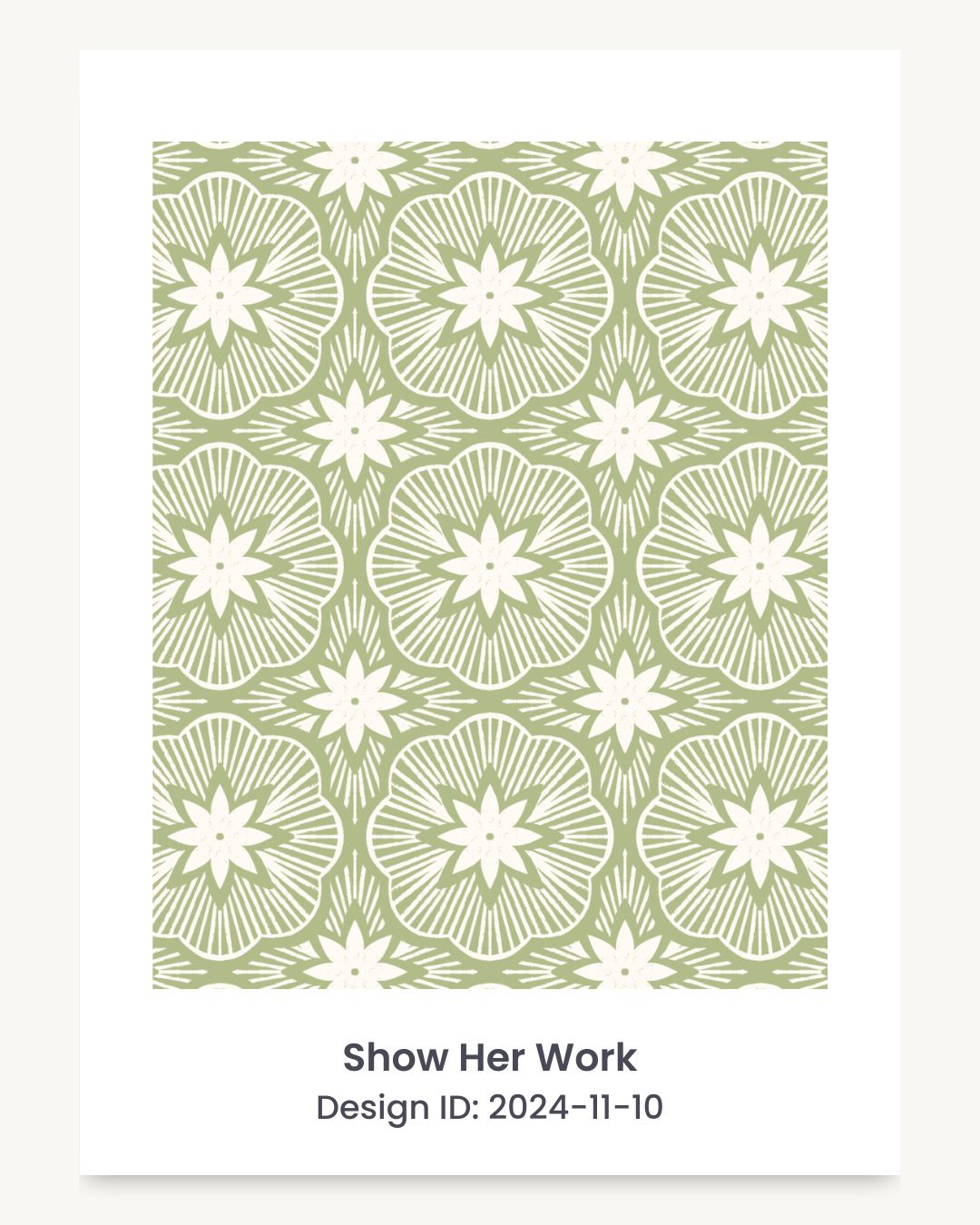 Bold geometric tiled floral seamless repeating pattern