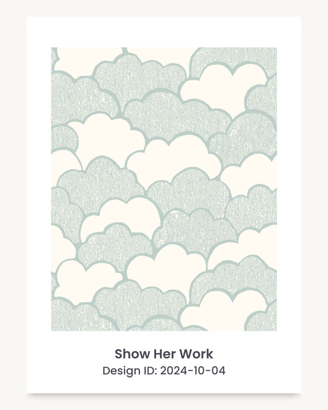 Celestial textured clouds seamless repeating pattern