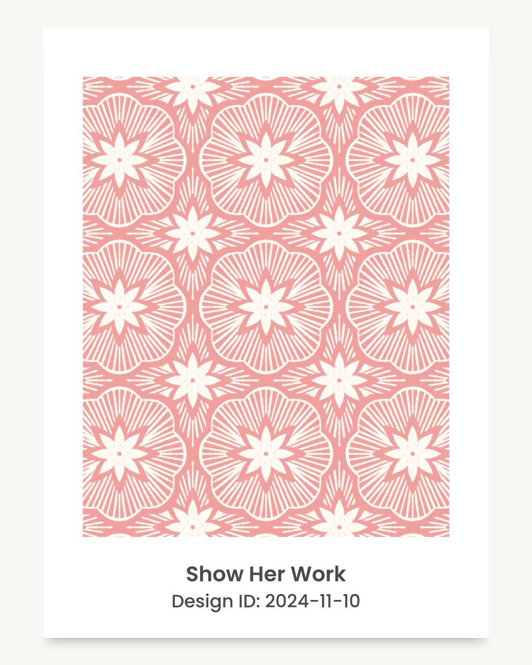 Bold geometric tiled floral seamless repeating pattern