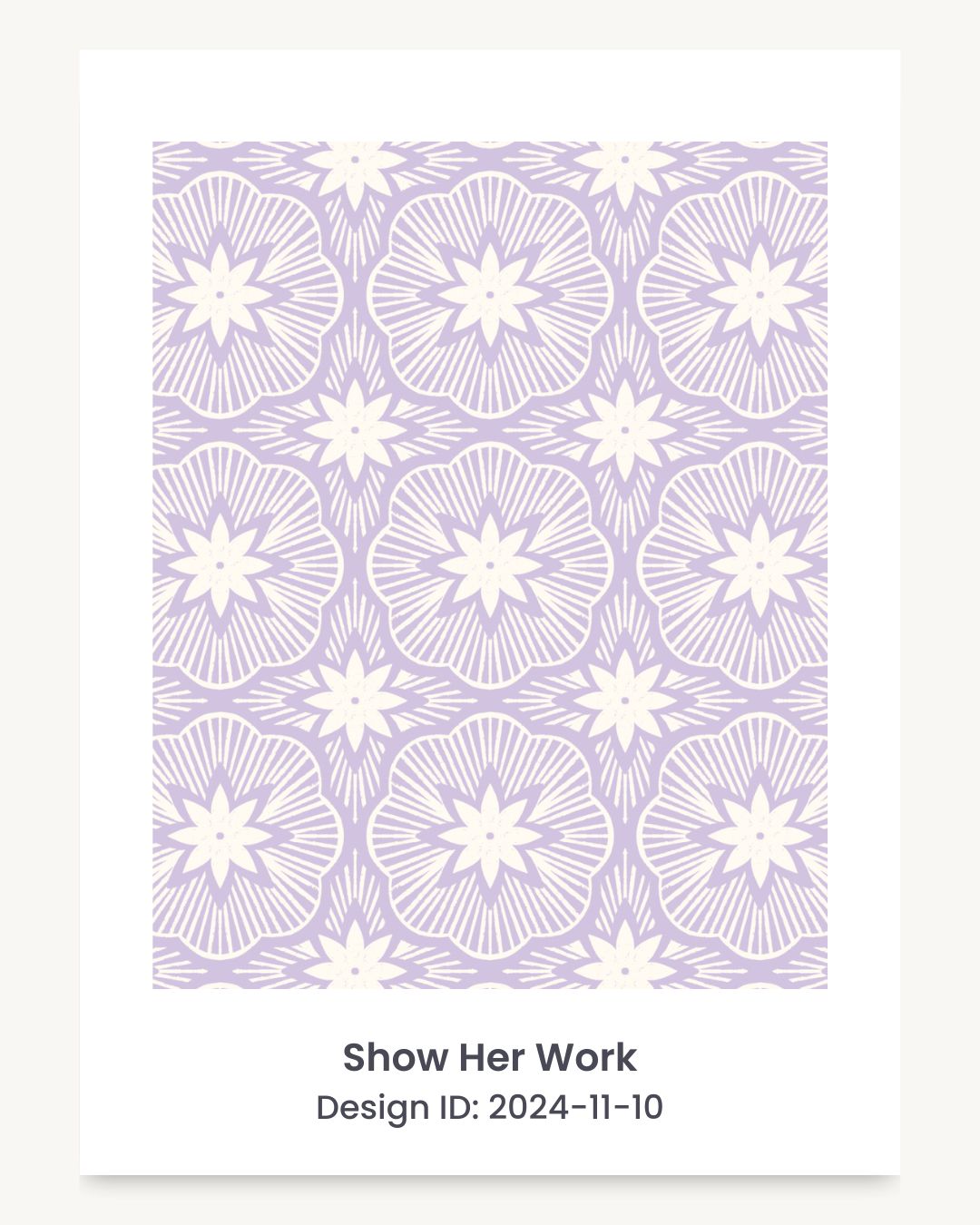 Bold geometric tiled floral seamless repeating pattern