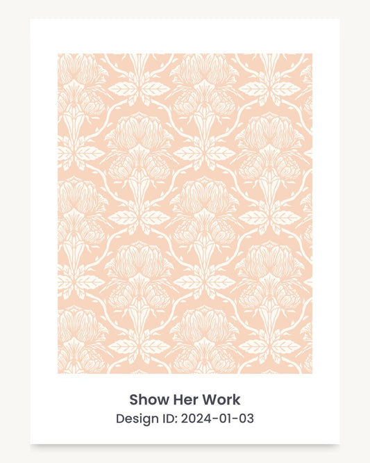 Vintage damask roses seamless repeating pattern