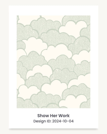 Celestial textured clouds seamless repeating pattern