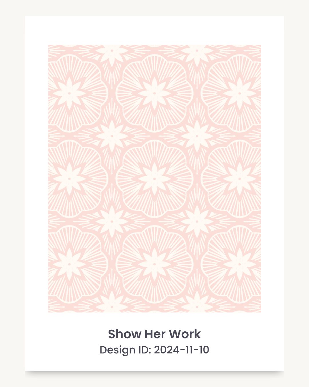 Bold geometric tiled floral seamless repeating pattern