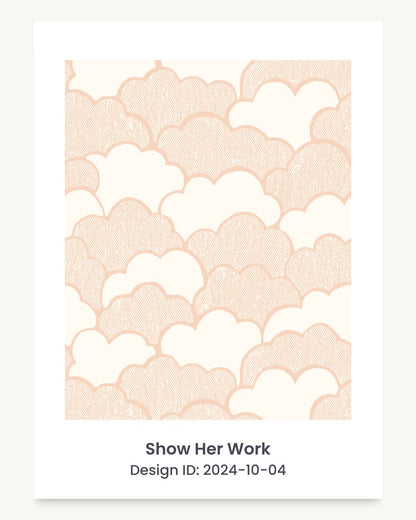 Celestial textured clouds seamless repeating pattern