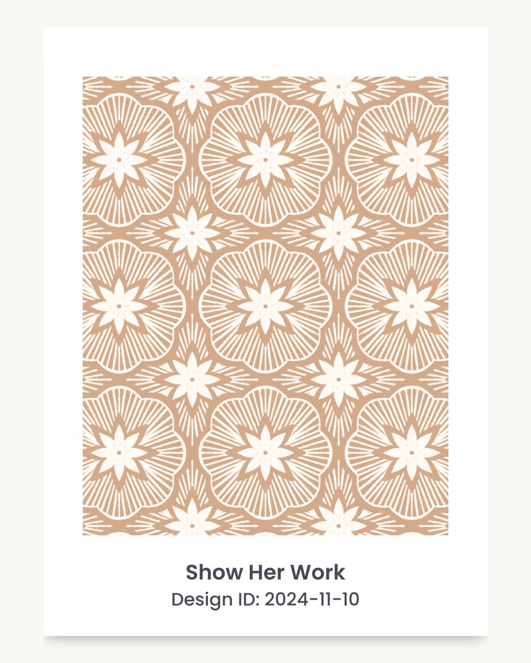 Bold geometric tiled floral seamless repeating pattern