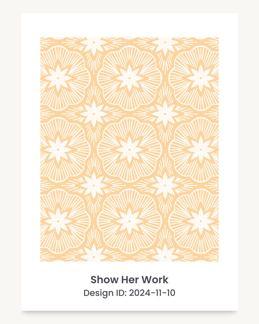 Bold geometric tiled floral seamless repeating pattern