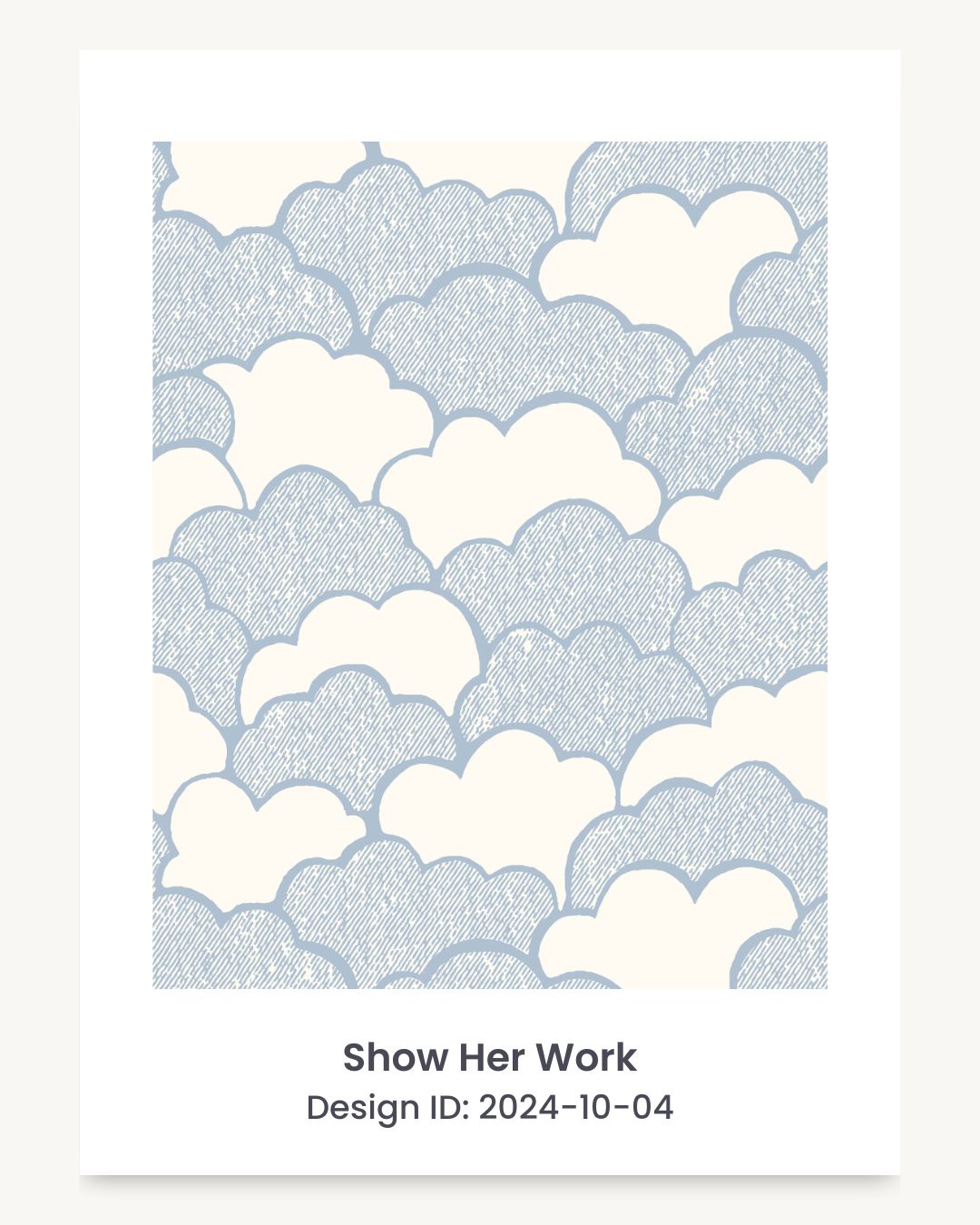 Celestial textured clouds seamless repeating pattern