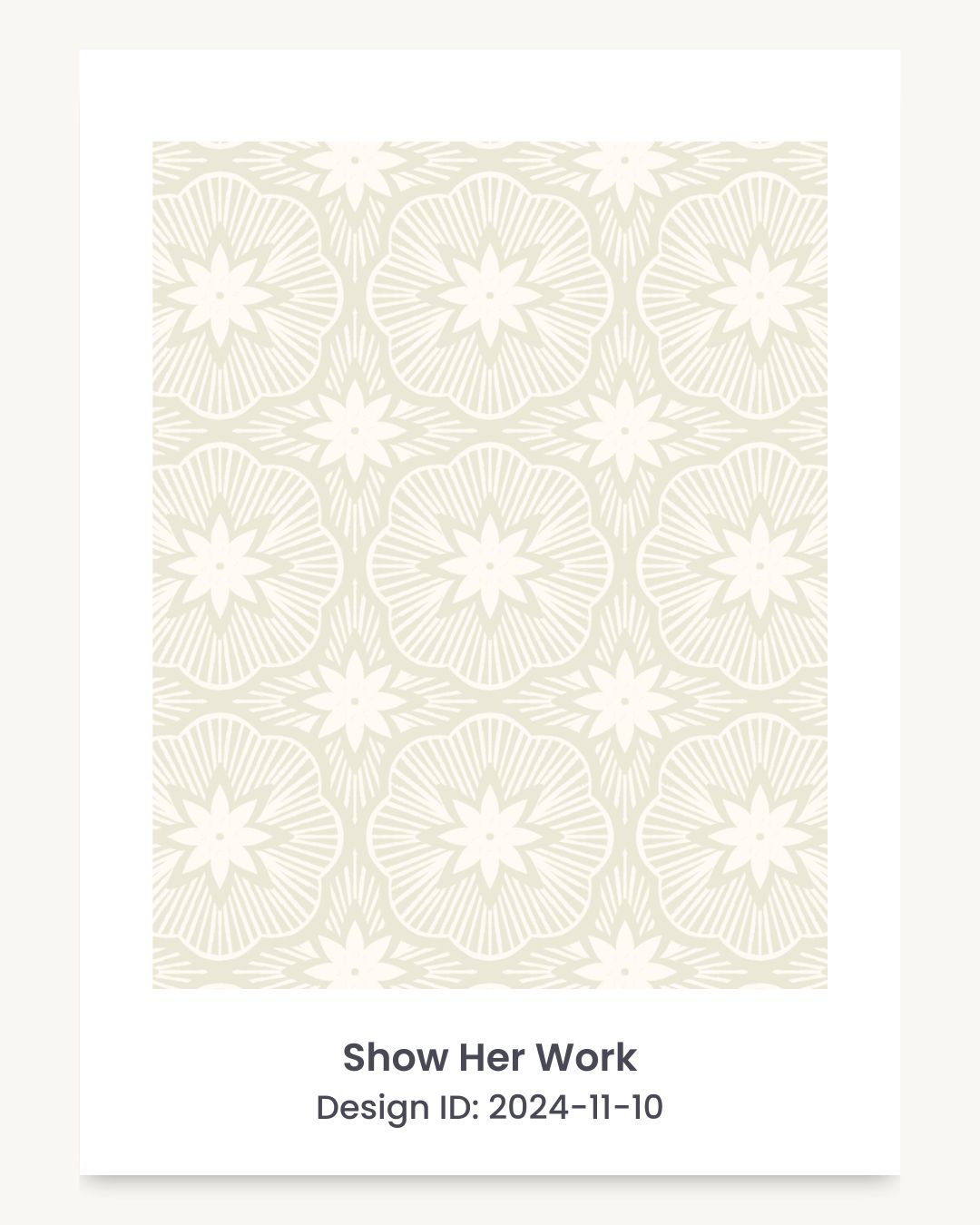 Bold geometric tiled floral seamless repeating pattern