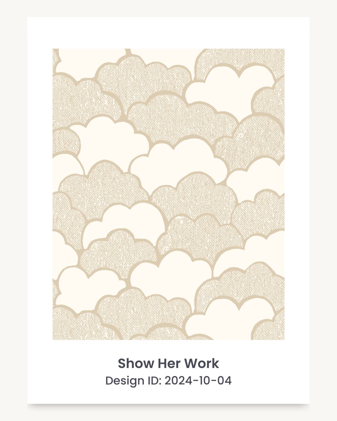 Celestial textured clouds seamless repeating pattern