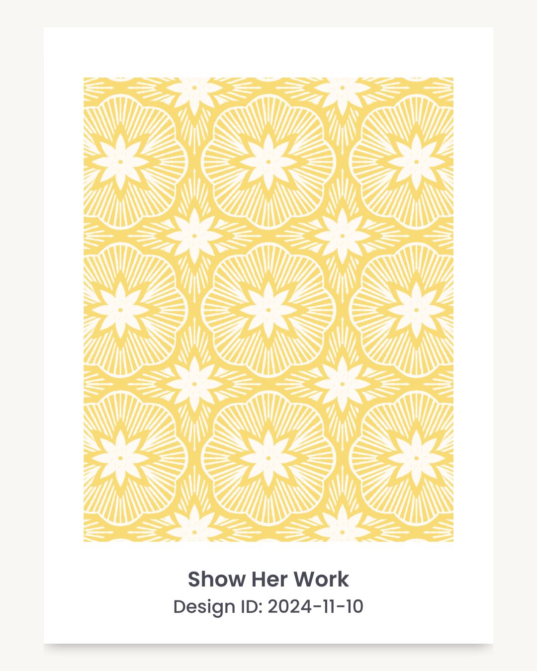 Bold geometric tiled floral seamless repeating pattern