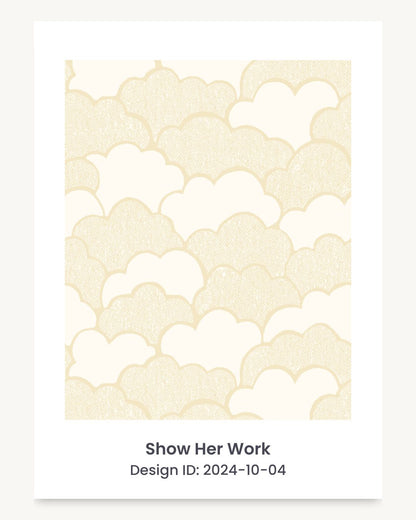 Celestial textured clouds seamless repeating pattern