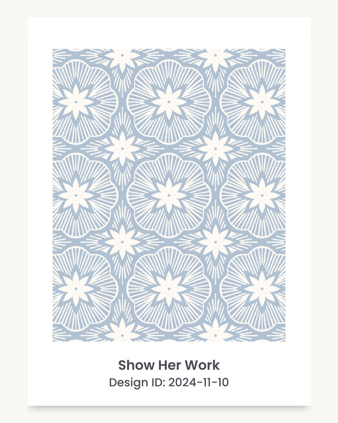 Bold geometric tiled floral seamless repeating pattern