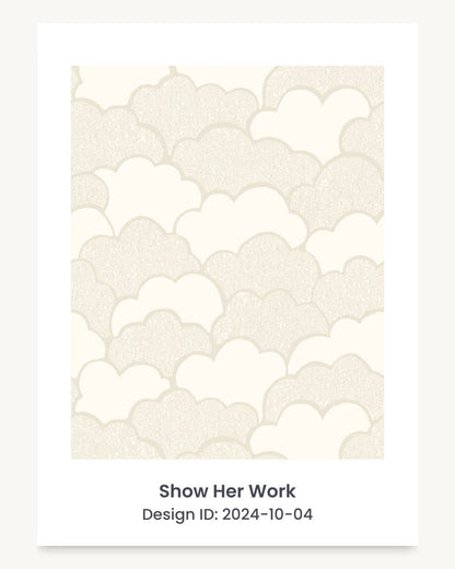 Celestial textured clouds seamless repeating pattern