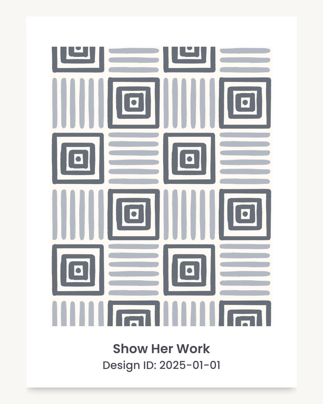 Geometric painted squares seamless repeating pattern